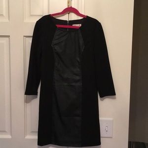 Chic black and leather girl’s dress